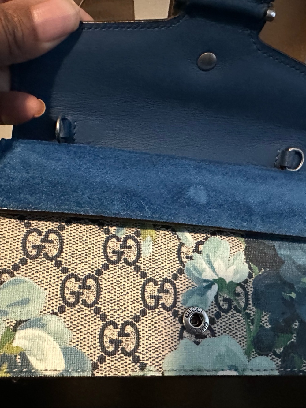 Gucci Dionysus Supermini Blue Leather Shoulder Bag – GHW – Authentic - Picture 5 of 11